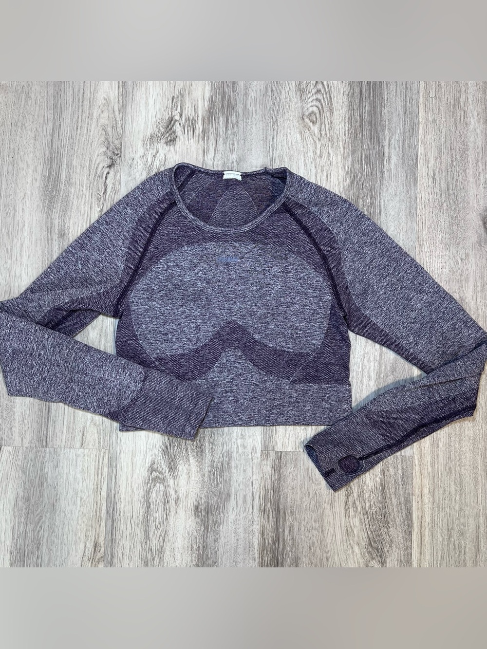 Gymshark Flex Blue Long Sleeve Crop Top Size Medium